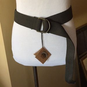 Woven Cotton Belt sz MEDIUM 45” Olive Green $35new